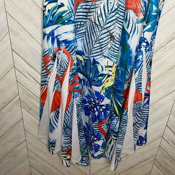 NWOT India boutique flamingo print stretch dress - Picture 7 of 7